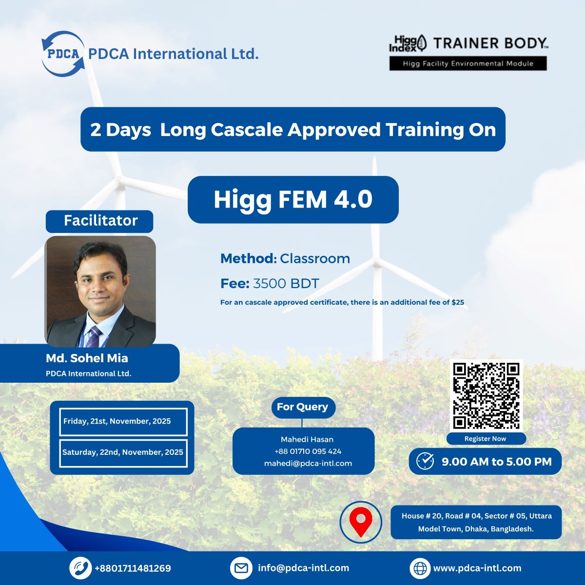 Training on Higg FEM 4.0